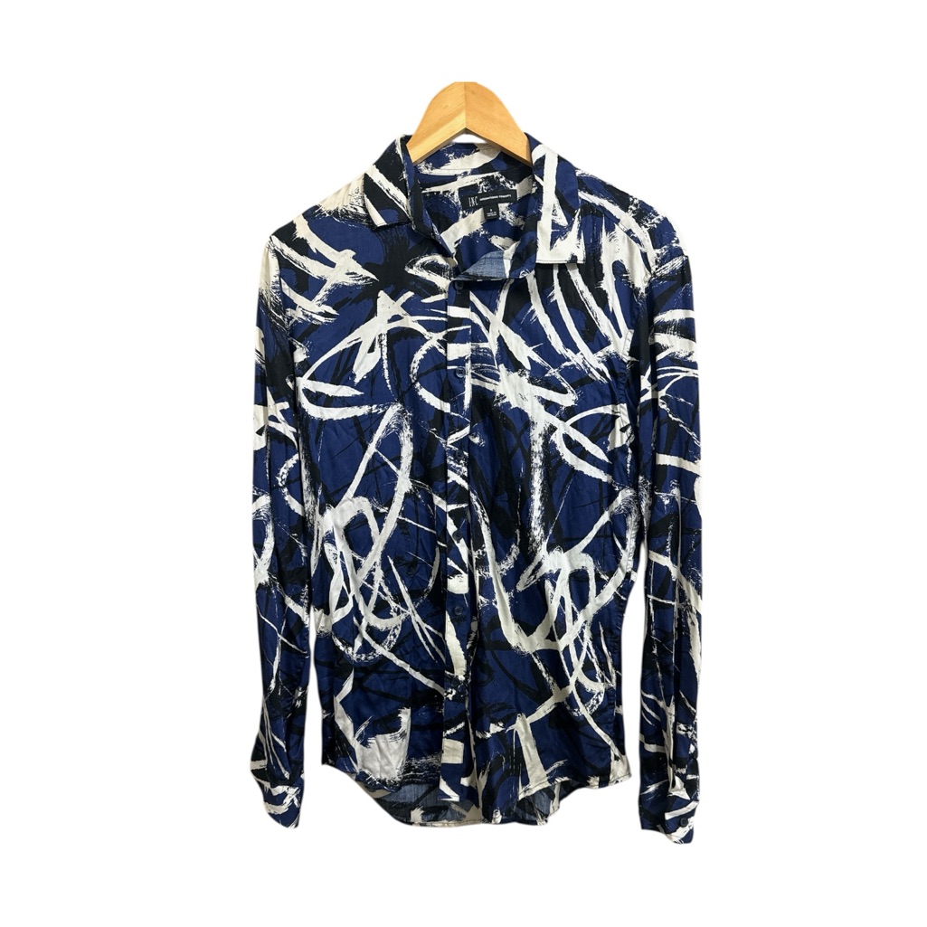 Inc International Concepts Navy And Cream Shirt